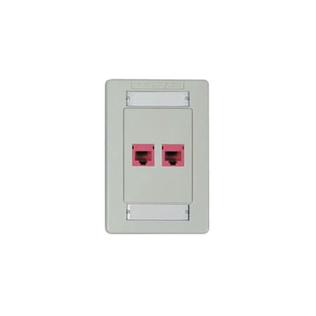 Belden 2-PORT FLUSH MT UNLOADED, 1 GANG FOR GIGAFLEX/EZMDVO JCK AX101432